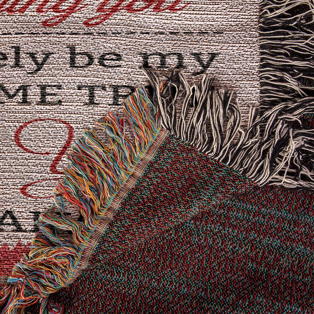 Heirloom Woven Blanket-Portrait, To My Girlfriend, I Love You