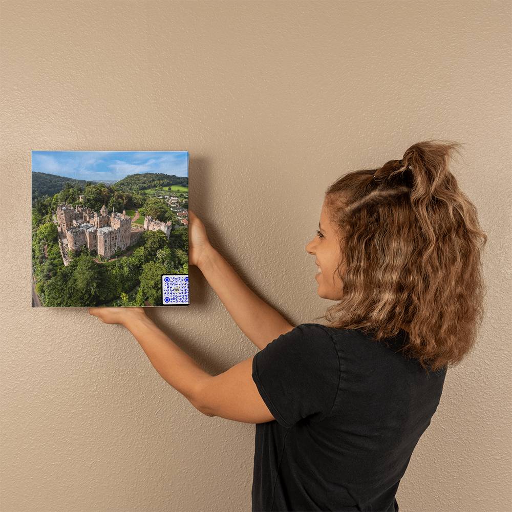 Dunster Castle, Somerset England, Aerial View, Gallery Wrapped Canvas