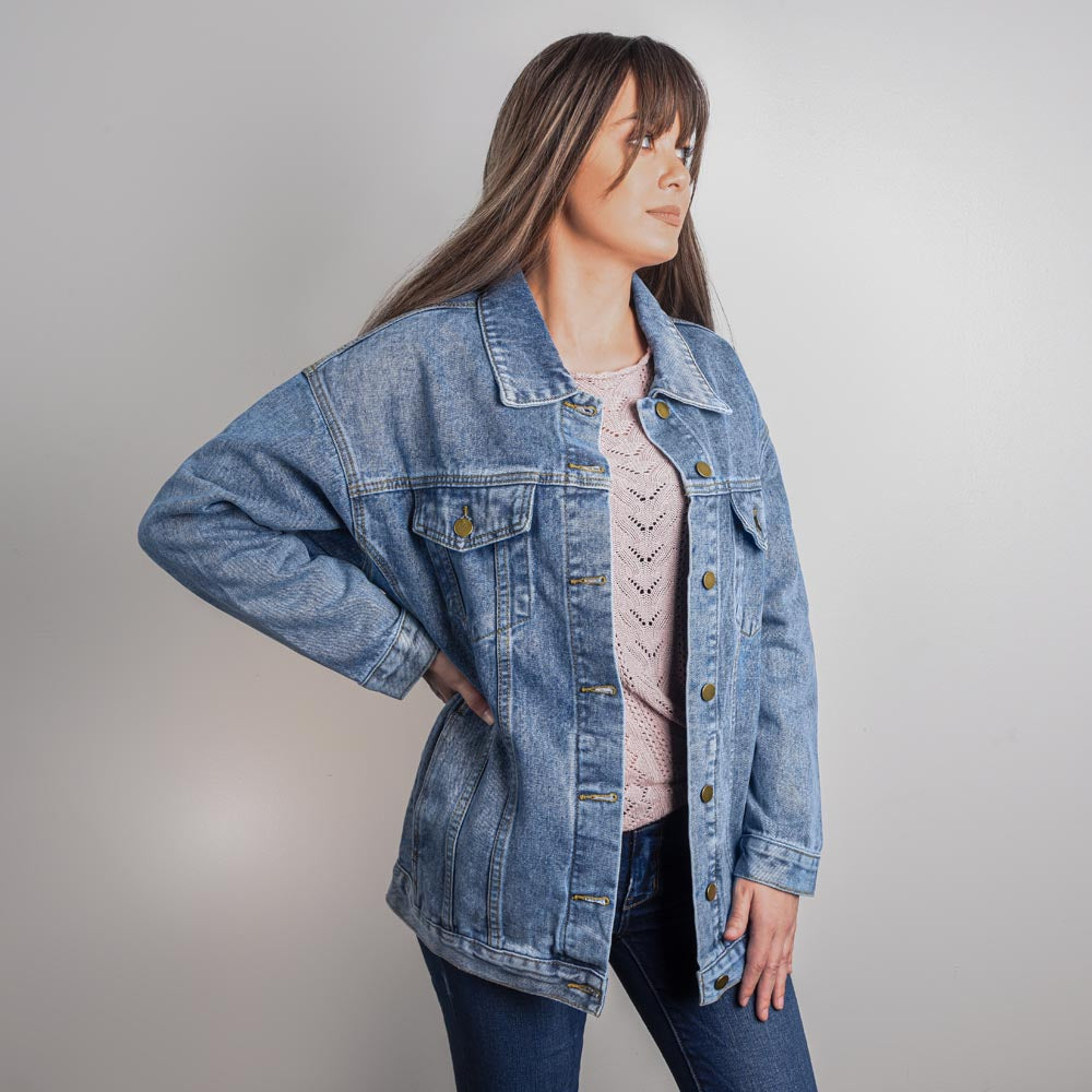 Oversized Women's DTG Denim Jacket, Mam, Mammy, Mommy, Mom, Wife, Mothers Day