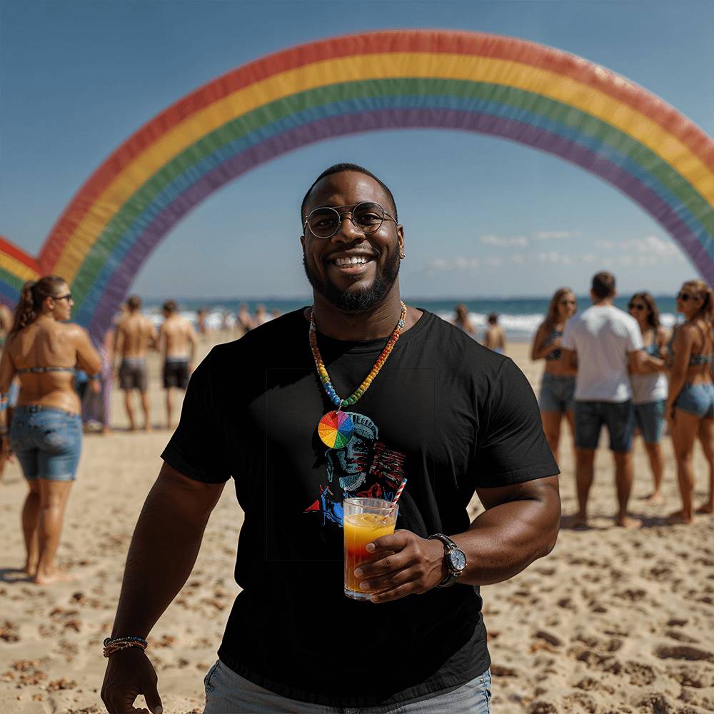 Lady Liberty Independence-Bella + Canvas 3001 Unisex-Jersey Tee Front Print