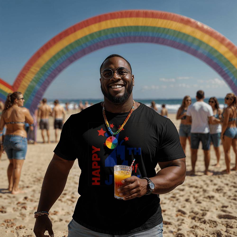 Happy 4th of July-Bella + Canvas 3001 Unisex-Jersey Tee Front Print