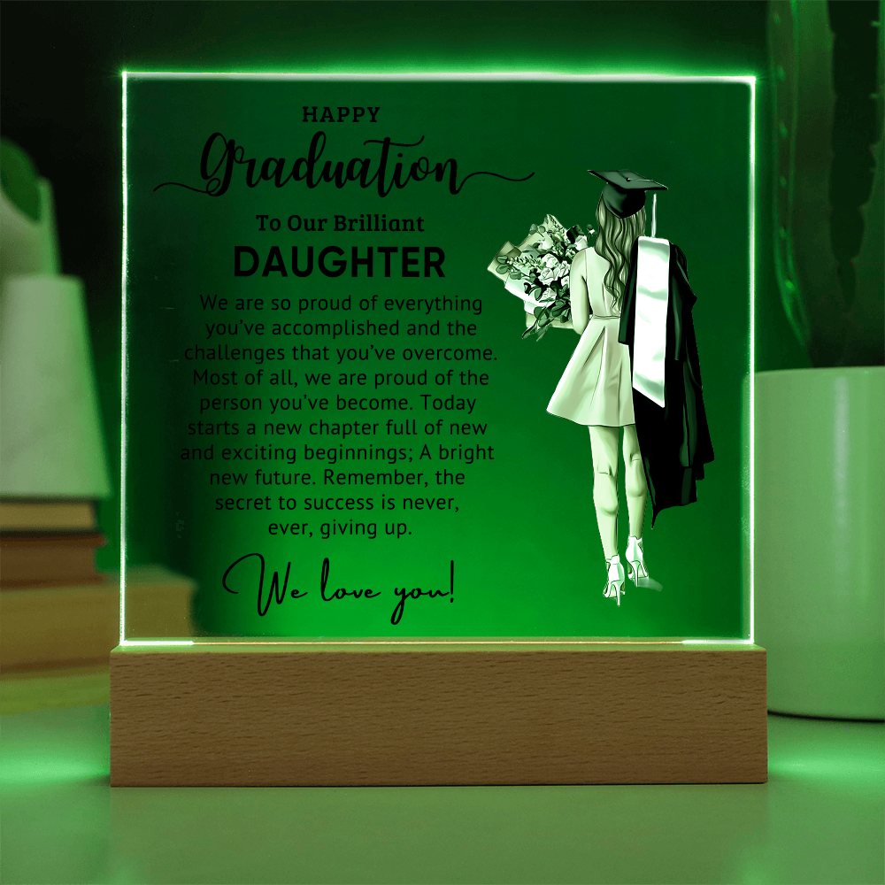 Graduation - Best Gift For Daughter - Acrylic Square Plaque
