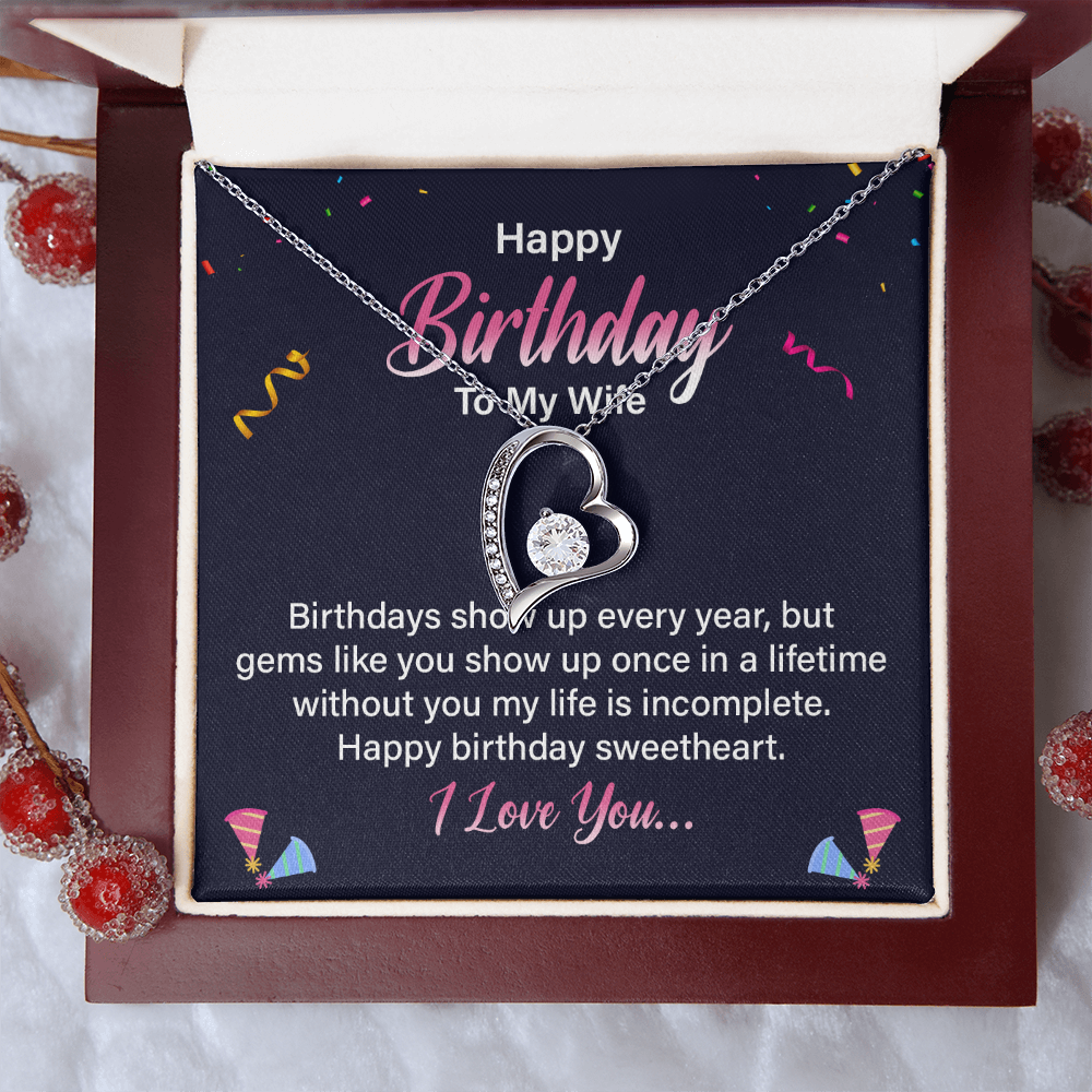 Happy Birthday - Best Gift For Wife - Forever Love Necklace