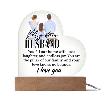 Best Gift For Husband - Acrylic Heart Plaque