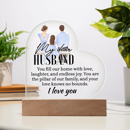 Best Gift For Husband - Acrylic Heart Plaque