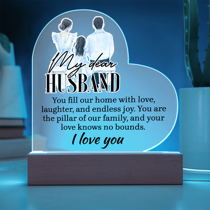 Best Gift For Husband - Acrylic Heart Plaque