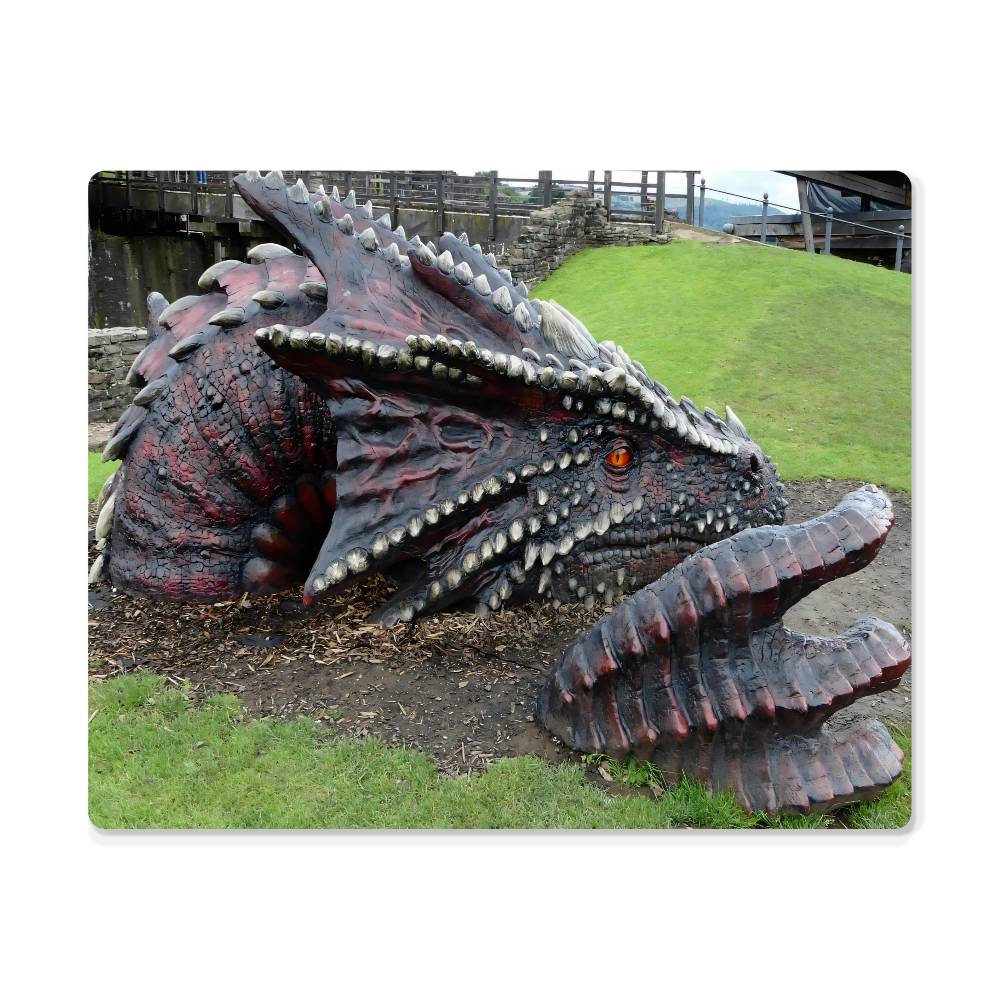 Welsh Dragon, Wood Carved , Metal Wall Art Print, Landscape