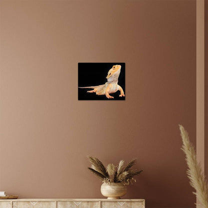 Bearded Dragon, Hi-Gloss Metal Wall Art Print, Landscape