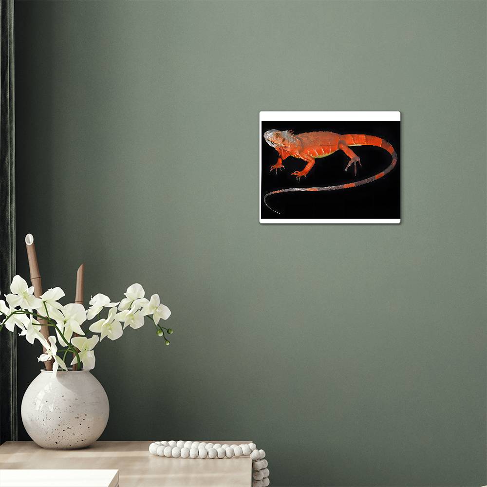 Red Iguana, Hi Gloss Metal Wall Art Print