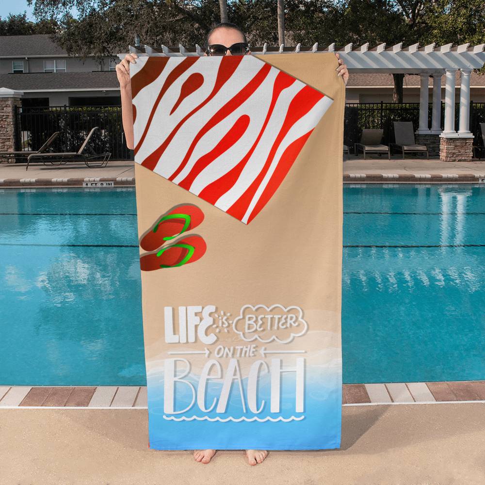 Bath Towel-Life is better on the beach