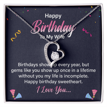 Happy Birthday - Best Gift For Wife - Forever Love Necklace