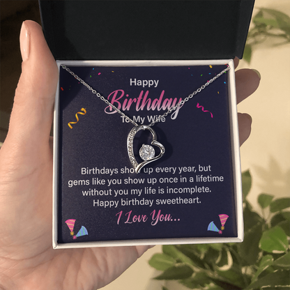 Happy Birthday - Best Gift For Wife - Forever Love Necklace