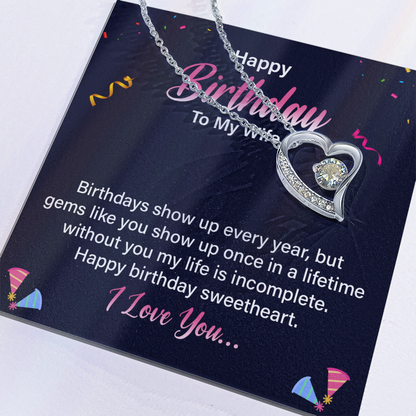 Happy Birthday - Best Gift For Wife - Forever Love Necklace