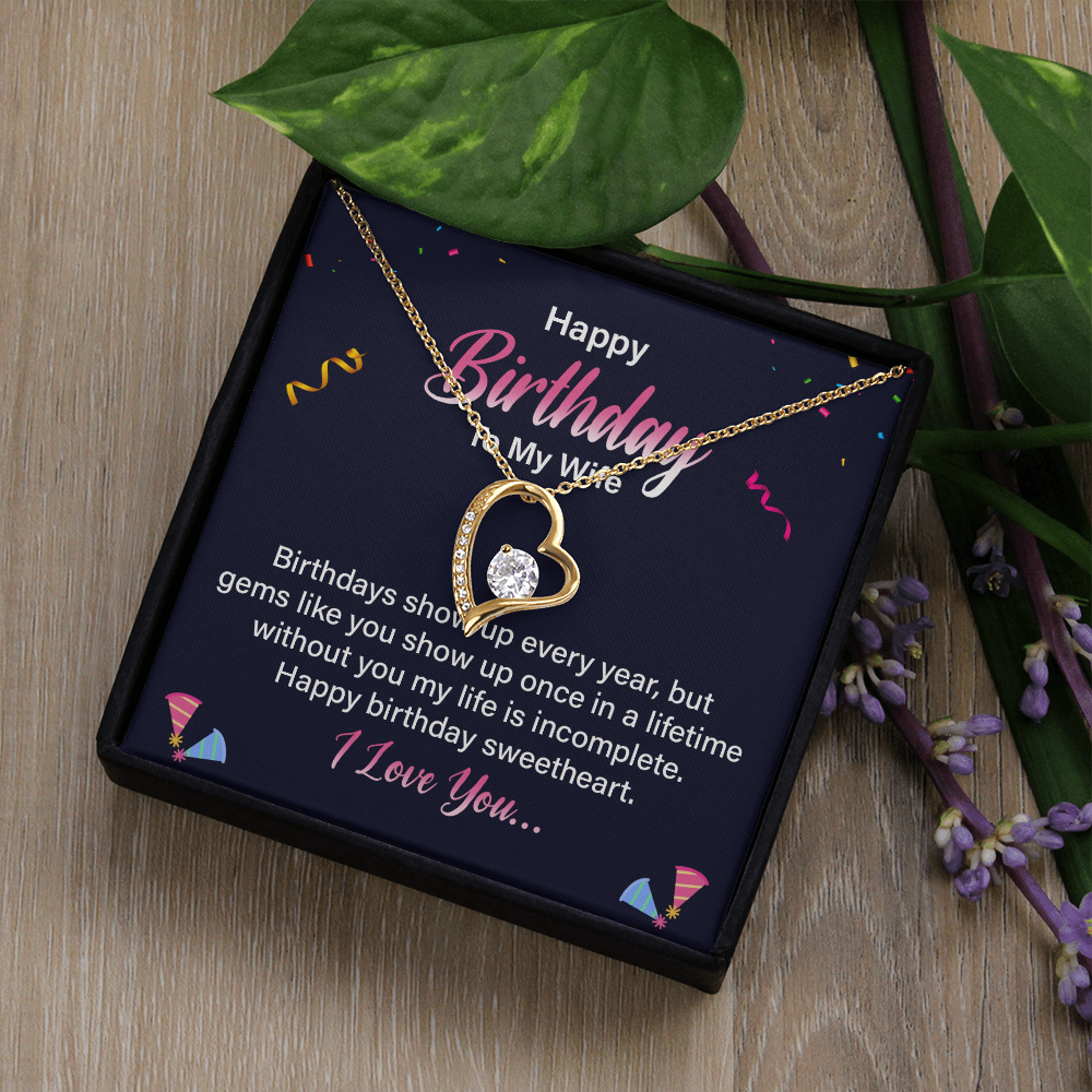 Happy Birthday - Best Gift For Wife - Forever Love Necklace