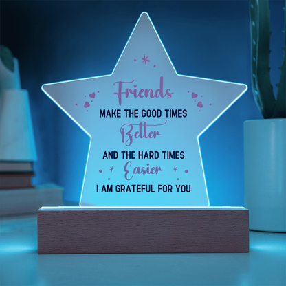 Best Friends Gift For - Acrylic Star Plaque