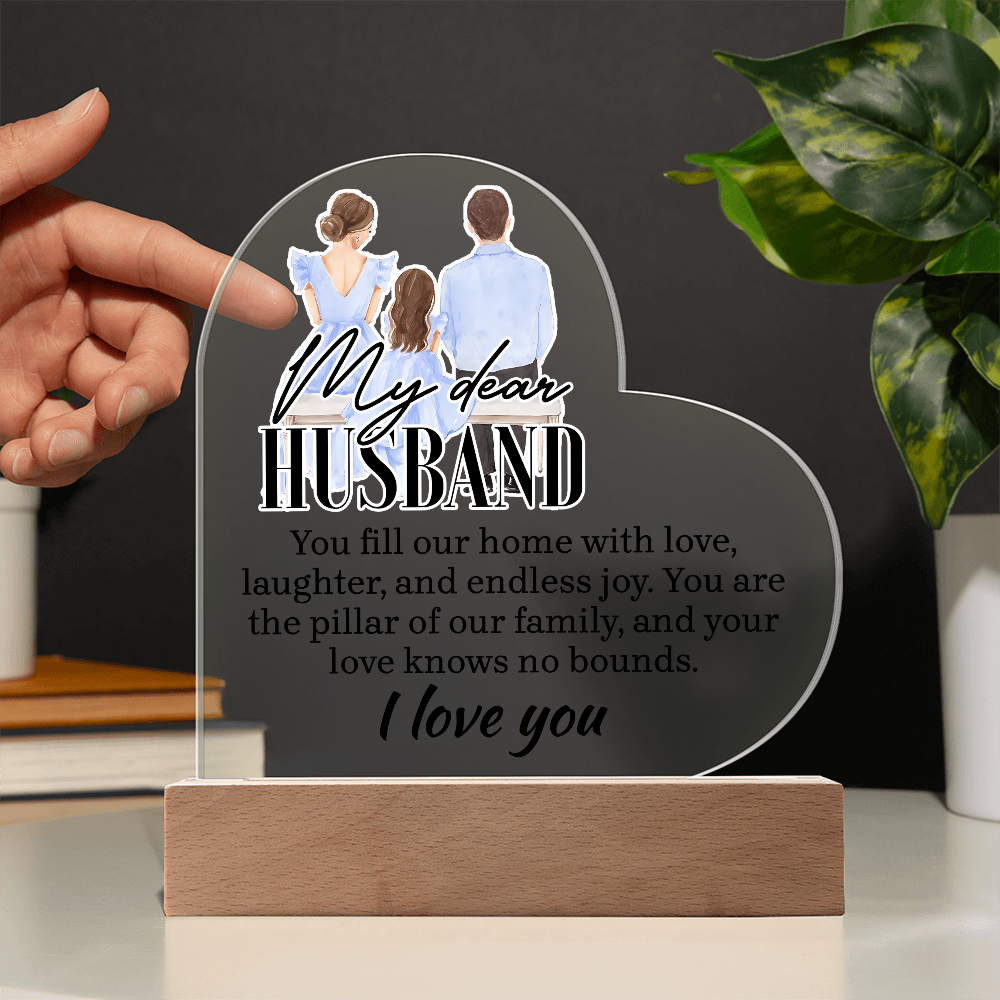 Best Gift For Husband - Acrylic Heart Plaque