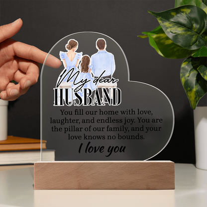 Best Gift For Husband - Acrylic Heart Plaque