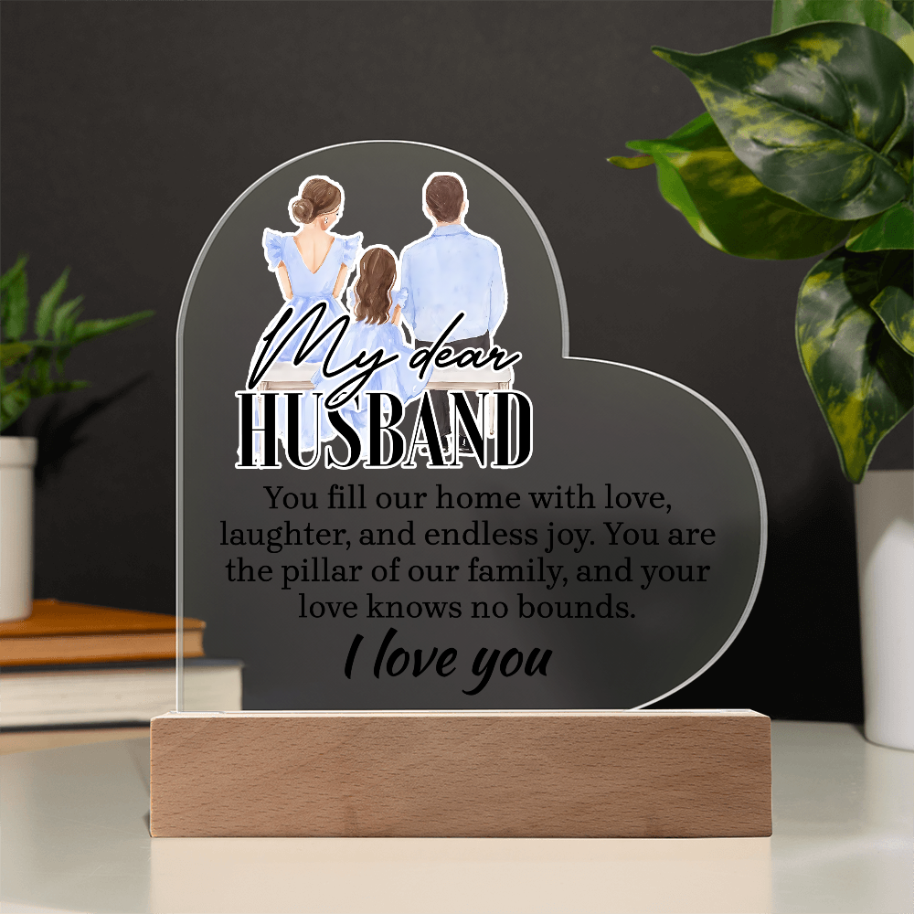 Best Gift For Husband - Acrylic Heart Plaque