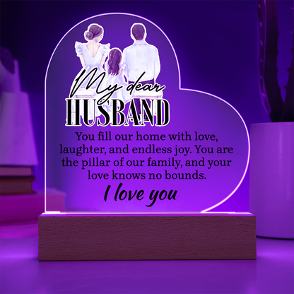 Best Gift For Husband - Acrylic Heart Plaque