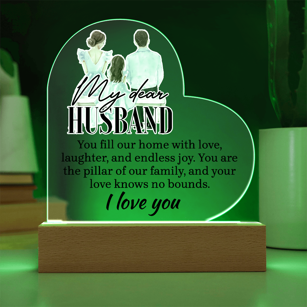 Best Gift For Husband - Acrylic Heart Plaque