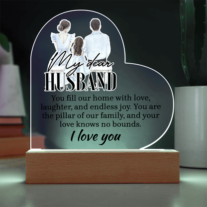 Best Gift For Husband - Acrylic Heart Plaque